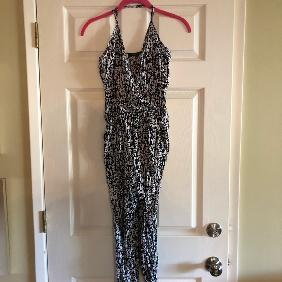 Sweet Rain Pants - 3/$20 Never worn sweet rain black & white jumpsuit